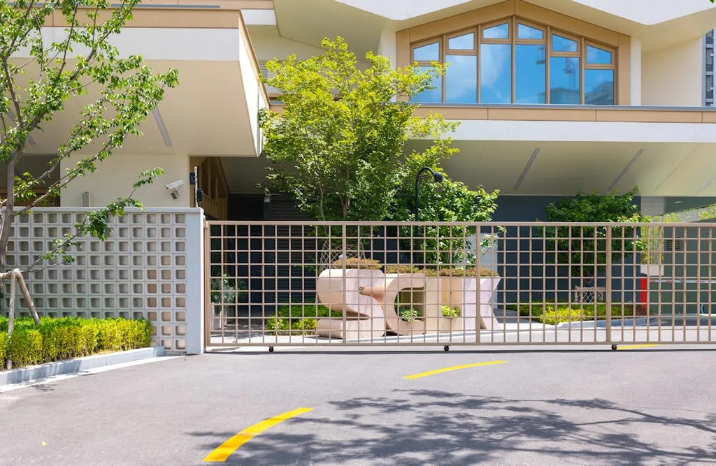 Residential property with security systems installed